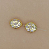 5 PCS Pink Cat Eye Oval Beads Spacer Finding