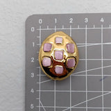 5 PCS Pink Cat Eye Oval Beads Spacer Finding