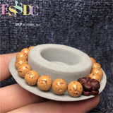 5 Pcs Natural Rudraksha Bracelet Round Jingang Buddha Beads