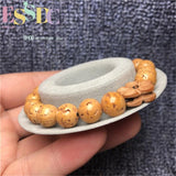 5 Pcs Natural Rudraksha Bracelet Round Jingang Buddha Beads