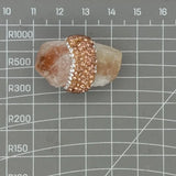 5 Pcs Natural Yellow Citrine Rough Golden Crystal Pave Beads