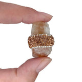 5 Pcs Natural Yellow Citrine Rough Golden Crystal Pave Beads