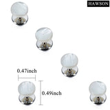 Set of 5 Natural Mother Pearl Tuxedo Shirt Studs