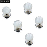 Set of 5 Natural Mother Pearl Tuxedo Shirt Studs