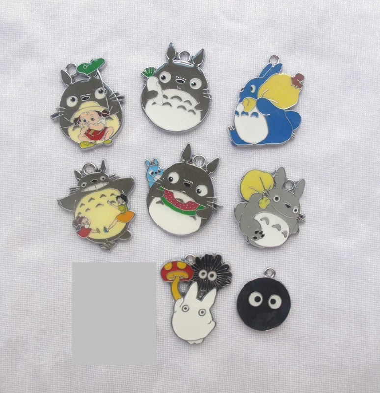 50 Pcs Anime Metal Charm Pendants for Jewelry Making