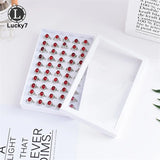 50 Slot Sponge Ring Display Box Cardboard Jewelry Storage Case Holder
