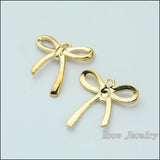 50pcs Alloy KC Bow Pendants for Bracelet Necklace DIY Jewelry Making