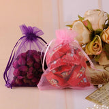 50pcs 9x12cm Christmas Wedding Organza Bags Jewelry Packing Pouch