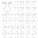 500 PCS Clear U-shaped Plastic Ear Clip DIY Jewelry Accessory