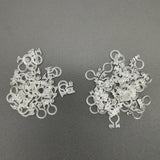 500 PCS Clear U-shaped Plastic Ear Clip DIY Jewelry Accessory