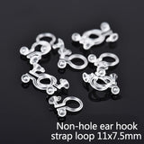 500 PCS Clear U-shaped Plastic Ear Clip DIY Jewelry Accessory