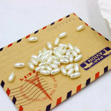 5000pcs ABS Pearl Rice Beads White/Ivory European Spacer Hole Beads DIY Jewelry