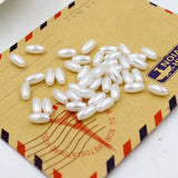 5000pcs ABS Pearl Rice Beads White/Ivory European Spacer Hole Beads DIY Jewelry