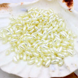 5000pcs ABS Pearl Rice Beads White/Ivory European Spacer Hole Beads DIY Jewelry
