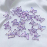 500Pcs 13x16mm Acrylic Butterfly Beads DIY Jewelry Accessory