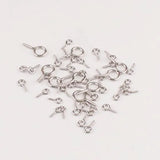 500pcs Silver Eye Pins Hooks Clasps Jewelry Findings 15*4mm