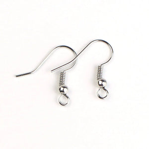 500pcs Silver Earring Hooks DIY Jewelry Ear Wires Supplies
