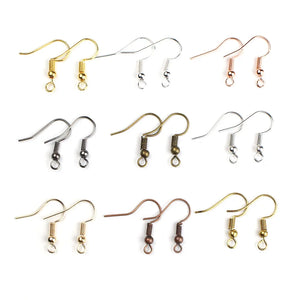 500pcs Silver Earring Hooks DIY Jewelry Ear Wires Supplies