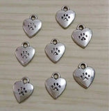 50PCS Mixed Dog Paw Prints Dog Bowl Bone Charms Pendant For Jewelry Making