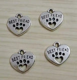 50PCS Mixed Dog Paw Prints Dog Bowl Bone Charms Pendant For Jewelry Making
