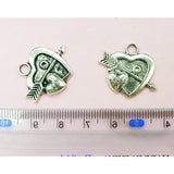 50PCS Rhodium Plated Small Pendant Charms