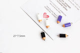 50Pcs 3D Resin Pencil Shape Charms DIY Jewelry Craft