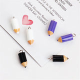 50Pcs 3D Resin Pencil Shape Charms DIY Jewelry Craft