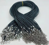 50Pcs/Lot 45+5cm 2.0mm 1.5mm Wax Cord Necklace Cord For DIY Craft Jewelry