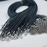50Pcs/Lot 45+5cm 2.0mm 1.5mm Wax Cord Necklace Cord For DIY Craft Jewelry