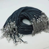 50Pcs/Lot 45+5cm 2.0mm 1.5mm Wax Cord Necklace Cord For DIY Craft Jewelry