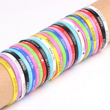 50Pcs Love Silicone Luminous Sport Bracelets Mix Style Party Friendship
