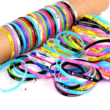 50Pcs Love Silicone Luminous Sport Bracelets Mix Style Party Friendship