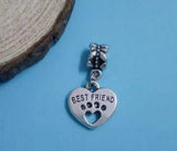 50Pcs Silver Plated Dog Paw Prints Charms Pendant Jewelry Making Accessorie