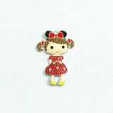 Gril With Bow Rhinestone Pendants 10pcs/lot 50mm*34mm