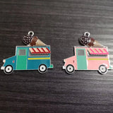 Zinc Alloy & Enamel Ice Cream Pendants for Necklace, 10pcs/bag