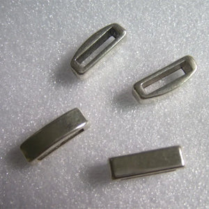 50pcs Flat Slider Spacer Hole For 13mm Leather Zinc Alloy