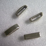 50pcs Flat Slider Spacer Hole For 13mm Leather Zinc Alloy