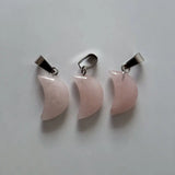 50pcs Natural Stone Crescent Moon Charms Pendants for Jewelry Making
