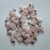 50pcs Natural Stone Crescent Moon Charms Pendants for Jewelry Making