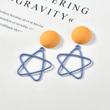 50pcs Hollow out Rubber Enamel Star Charms Pendant DIY