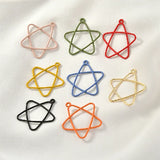 50pcs Hollow out Rubber Enamel Star Charms Pendant DIY