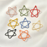 50pcs Hollow out Rubber Enamel Star Charms Pendant DIY