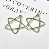 50pcs Hollow out Rubber Enamel Star Charms Pendant DIY