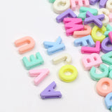 50pcs Multicolour Big Letter Acrylic Bead DIY Jewelry Pendant Earring Key