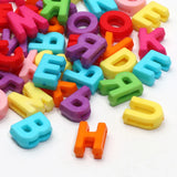 50pcs Multicolour Big Letter Acrylic Bead DIY Jewelry Pendant Earring Key