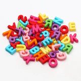 50pcs Multicolour Big Letter Acrylic Bead DIY Jewelry Pendant Earring Key