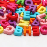 50pcs Multicolour Big Letter Acrylic Bead DIY Jewelry Pendant Earring Key