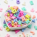 50pcs Multicolour Big Letter Acrylic Bead DIY Jewelry Pendant Earring Key