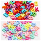 50pcs Multicolour Big Letter Acrylic Bead DIY Jewelry Pendant Earring Key