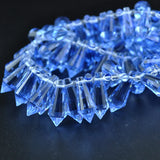 50pcs 8*20mm Faceted Crystal Glass Beads for Jewelry Making Necklace Craft